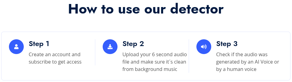 AI Voice Detector Steps