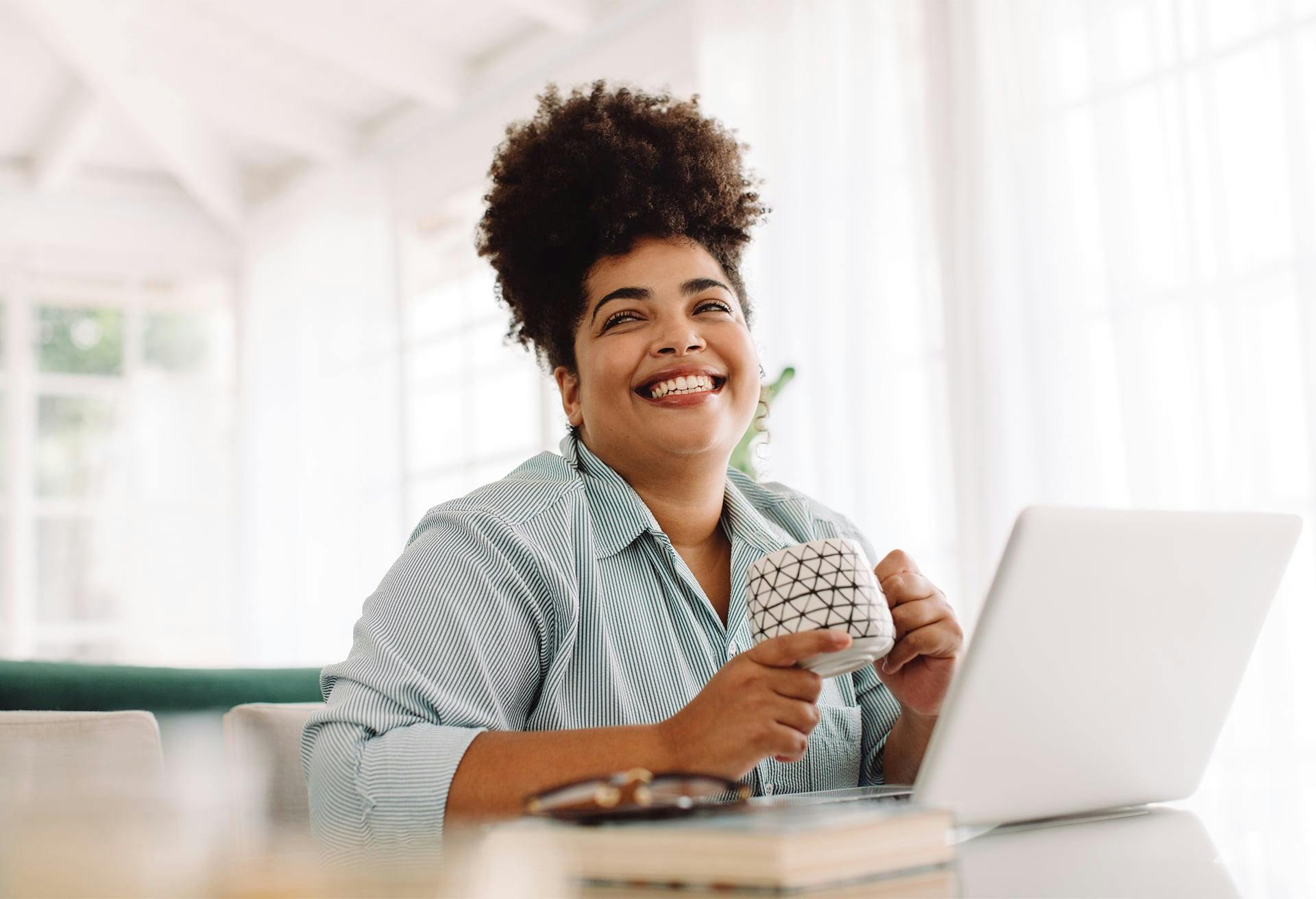 Woman smiling