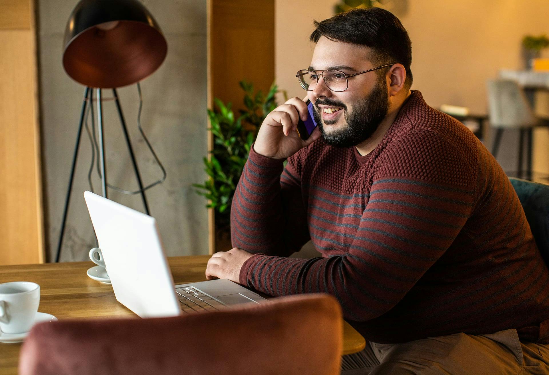 Man on a laptop