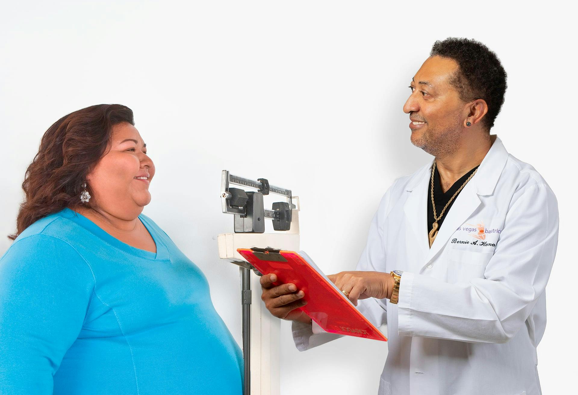 Dr. Hanna and a patient