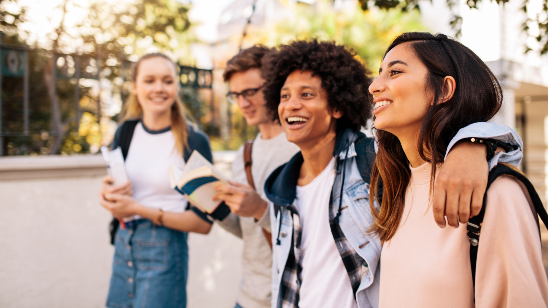 A group of happy students.