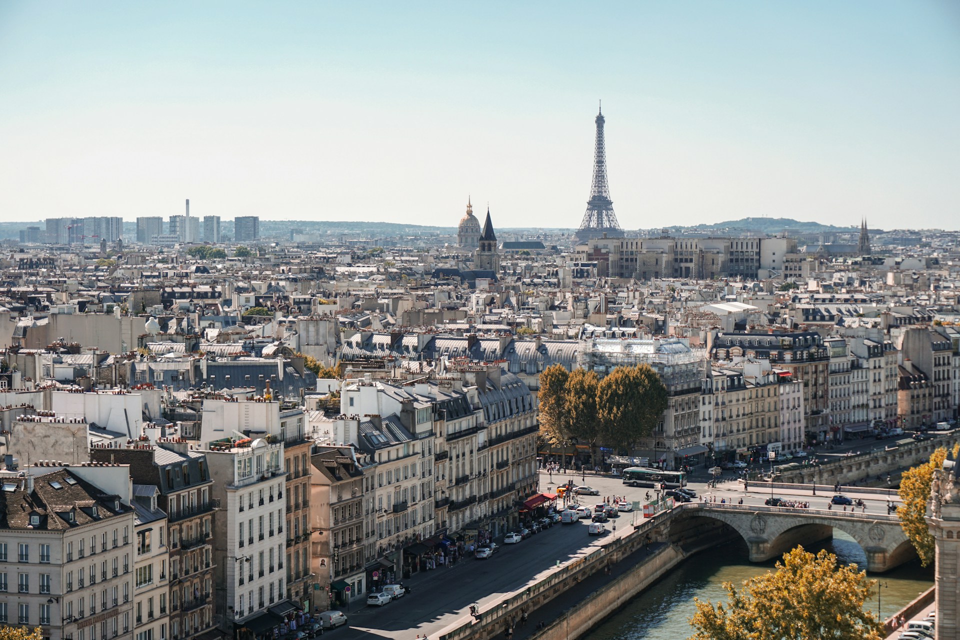 A birds-eye view of Paris.