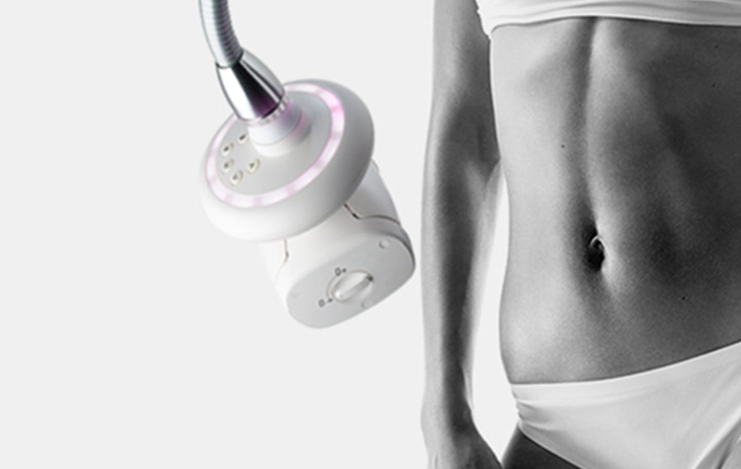 body handpeice next to a womans torso