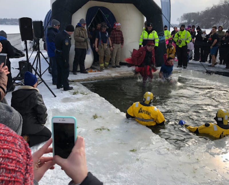 Dr. Michael Ebertz and Skin Care Doctors does Polar Plunge