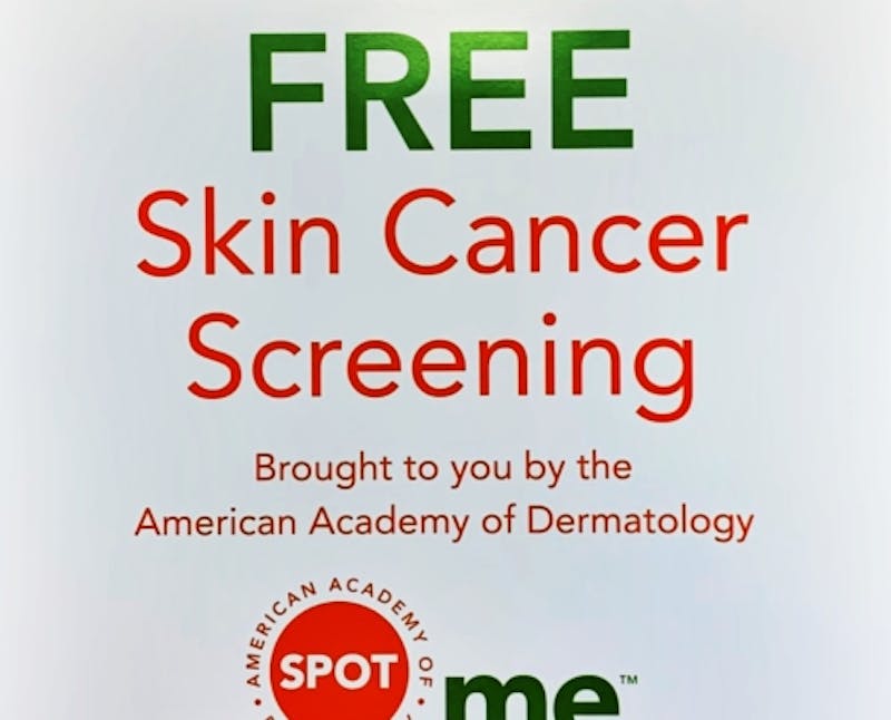 free skin cancer screening ad image