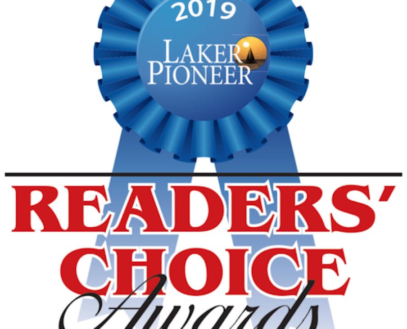 2019 Lake Pioneer Readers' Choice award blue ribbon image