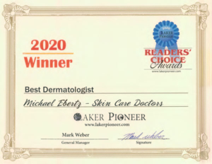 2020 Lake Pioneer Readers Choice certificate image