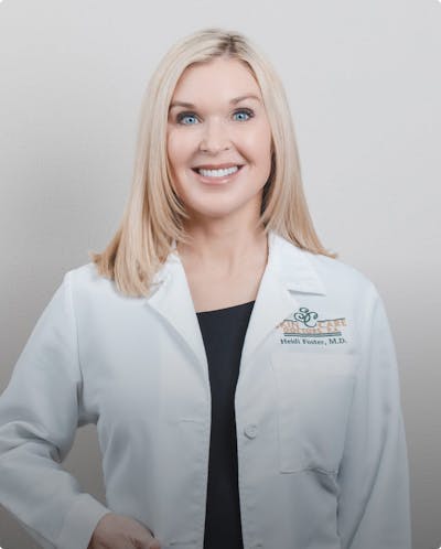 picture of Dr. Heidi Miller in white coat