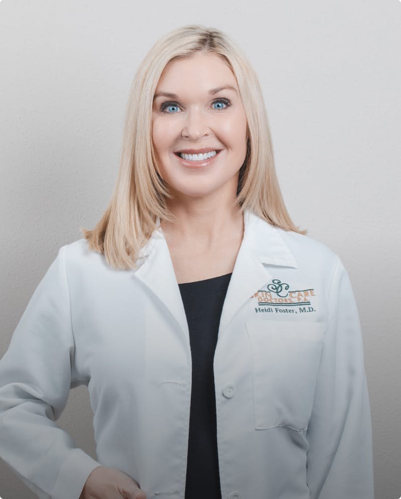 picture of Dr. Heidi Miller in white coat