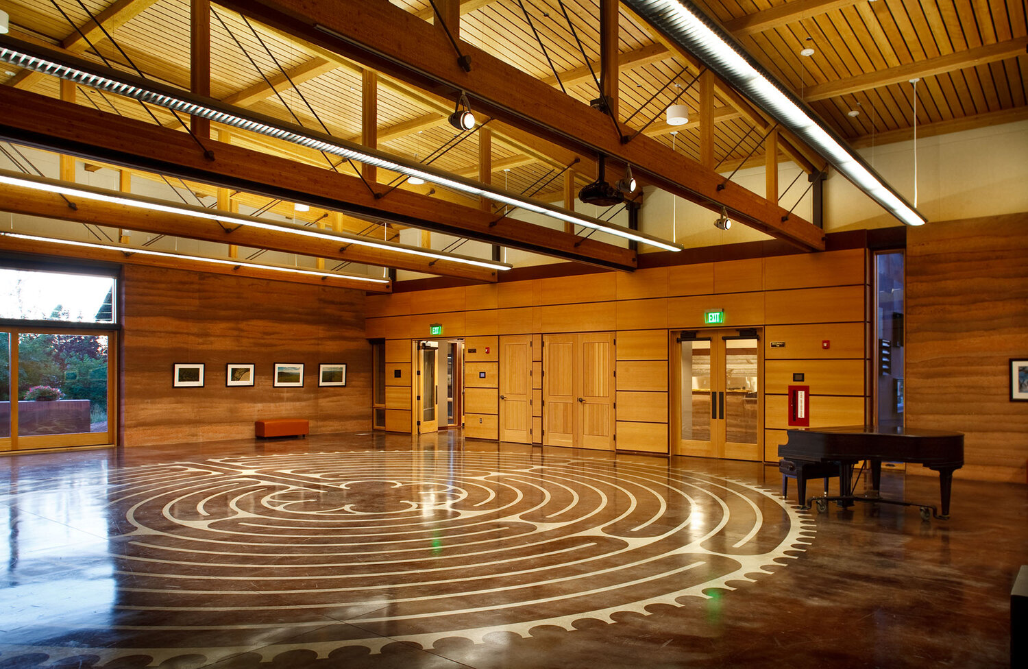 Main recital room with piano of sublette library