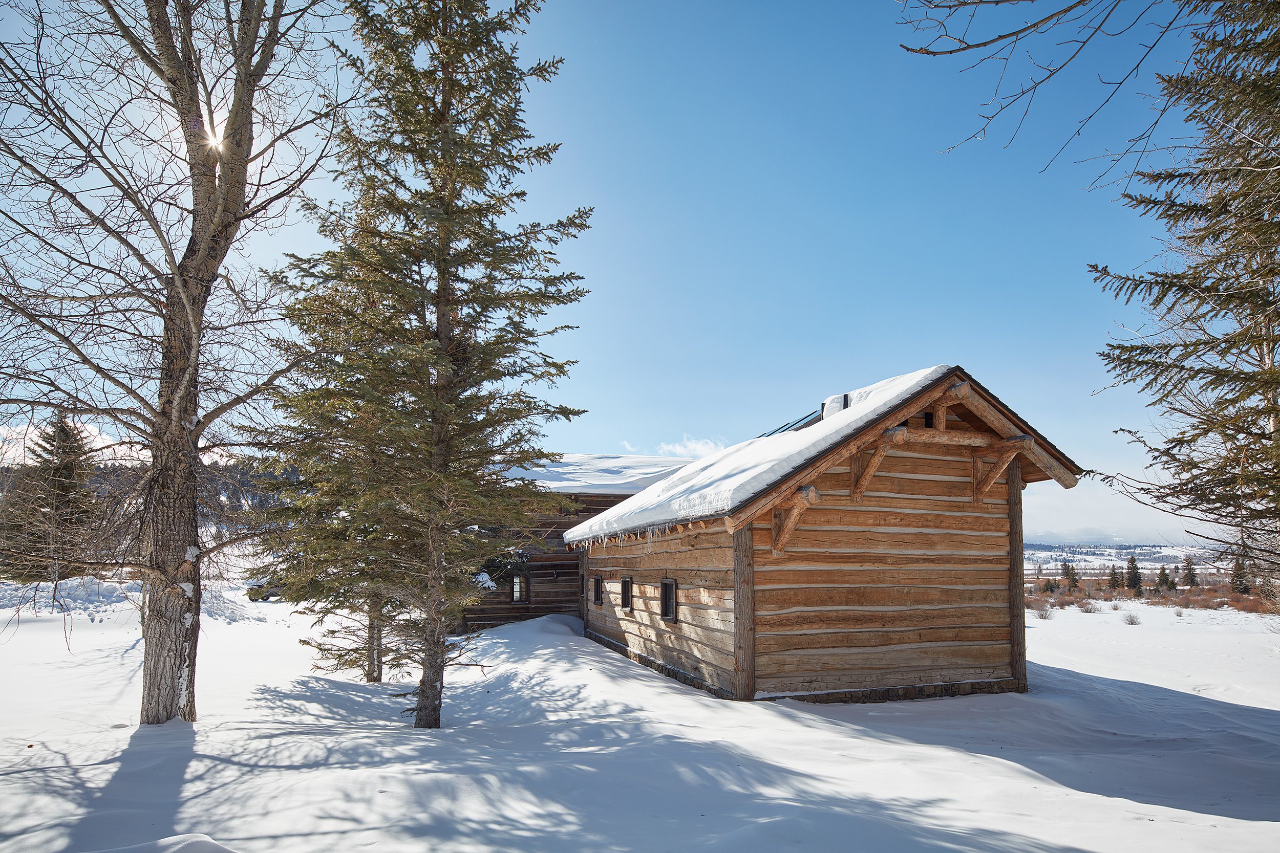 cabin in the winter