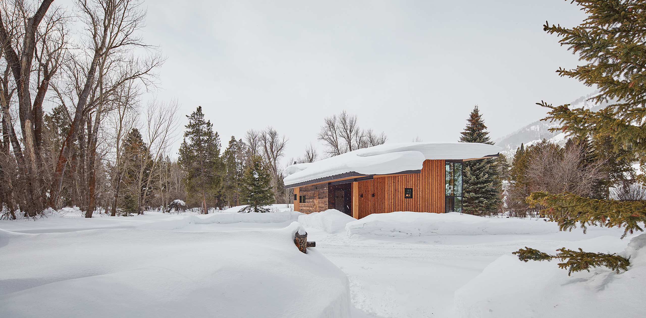 Guest house in the snow