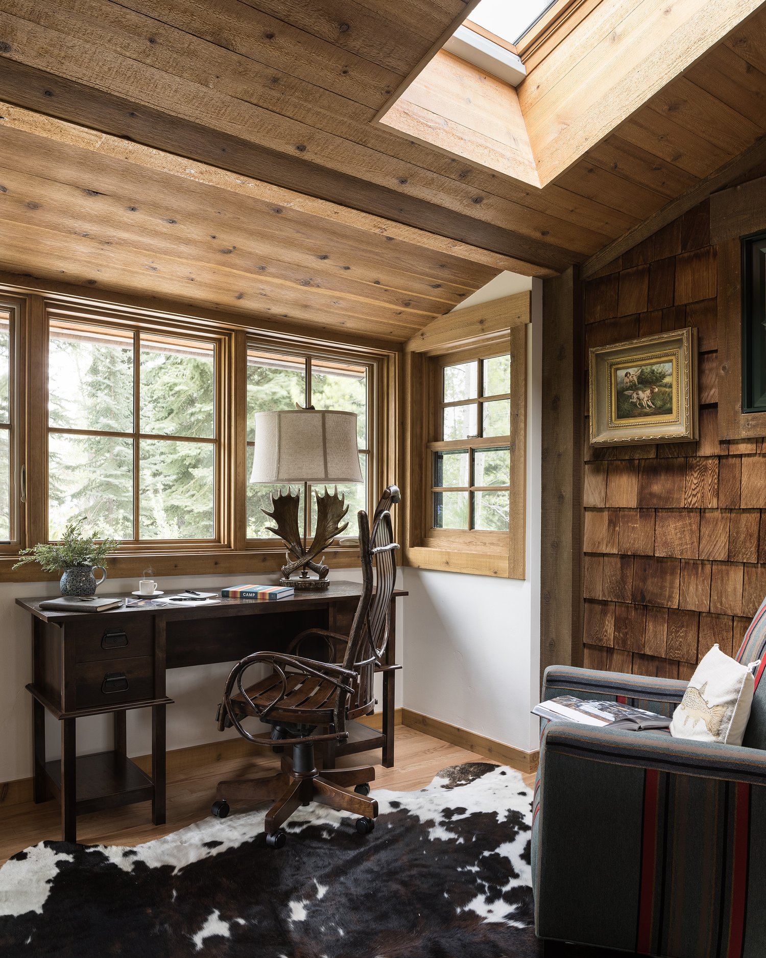 Office space in a renovated cabin