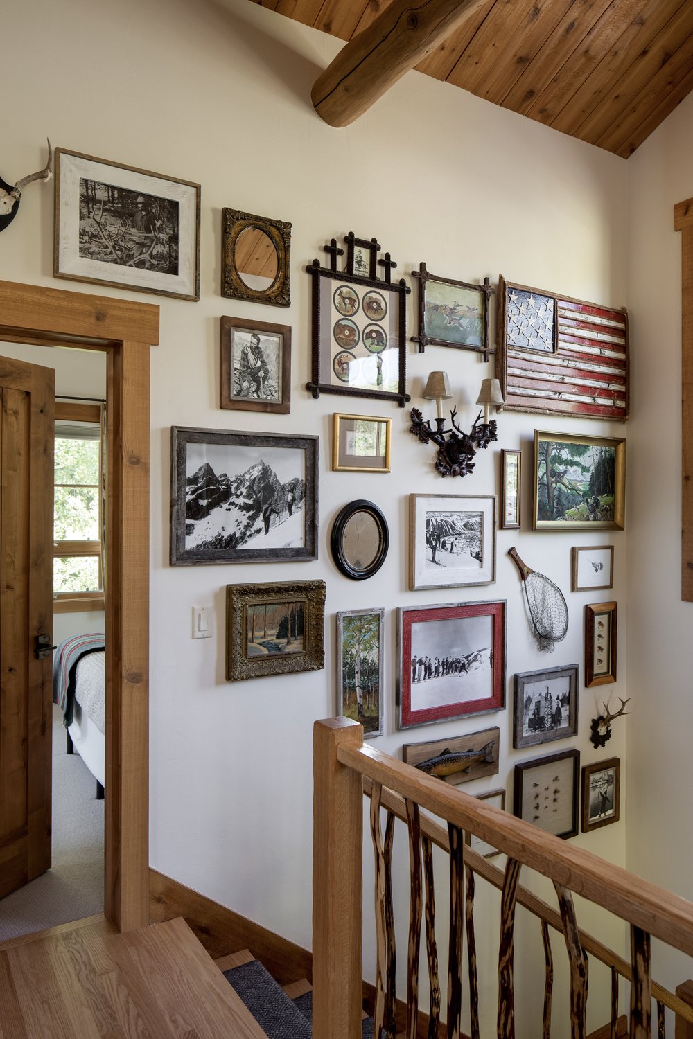 Picture wall with Western and Cabin decor