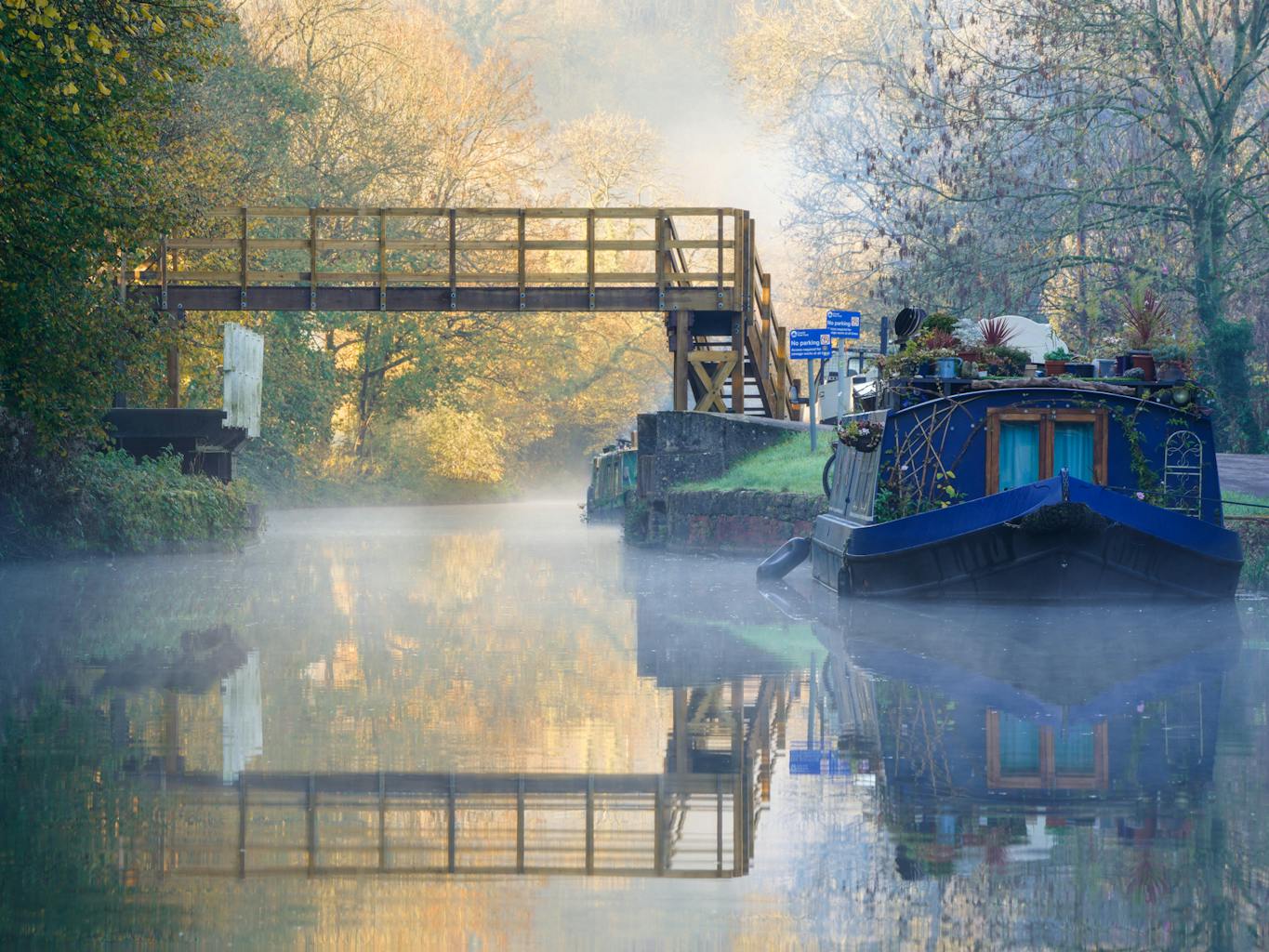 bradford on avon landscape photography wiltshire canal mist
