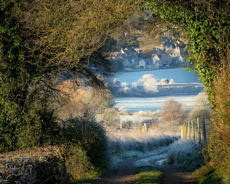bradford on avon landscape photography hill view frost