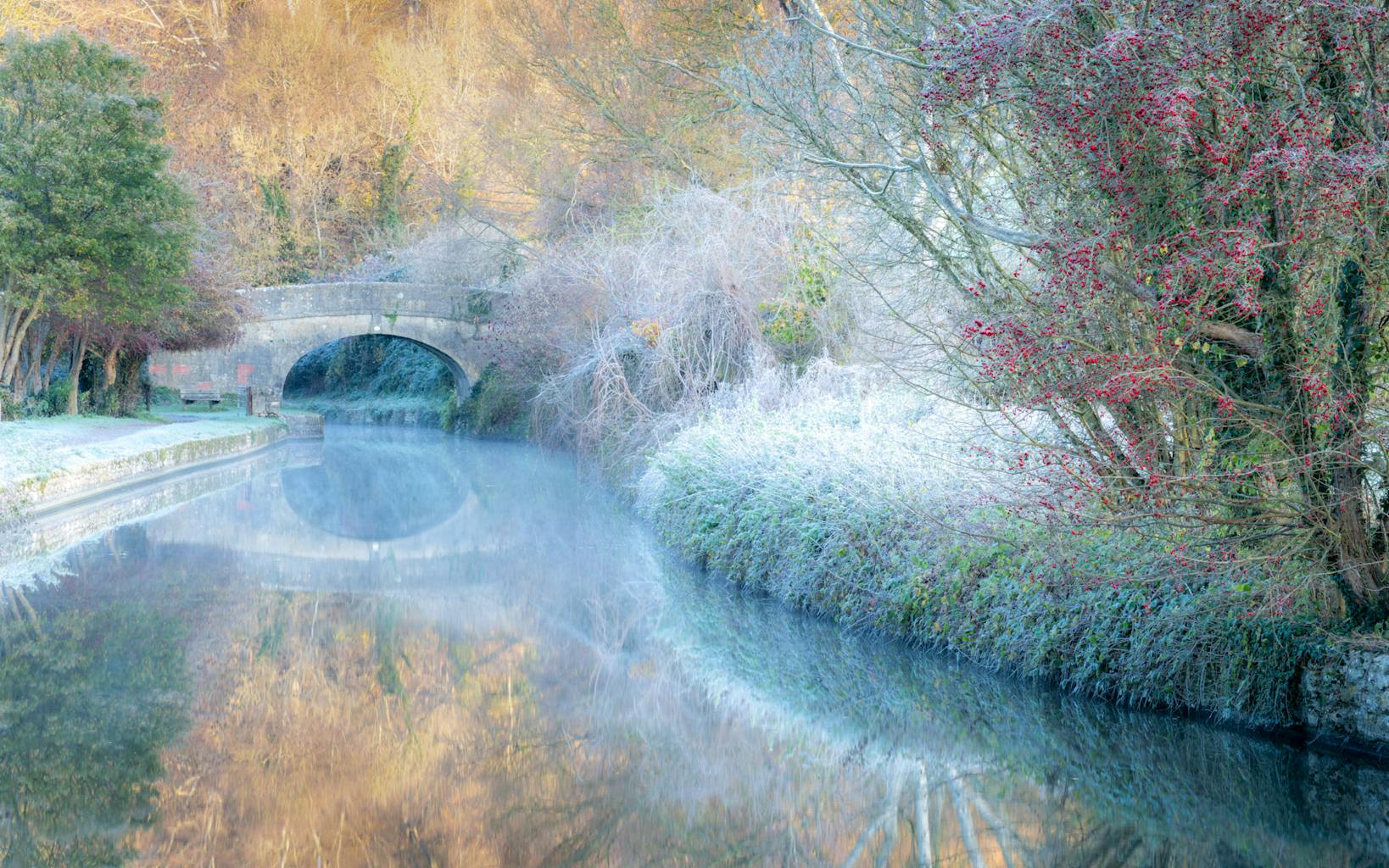 bradford on avon landscape photography wiltshire canal frost