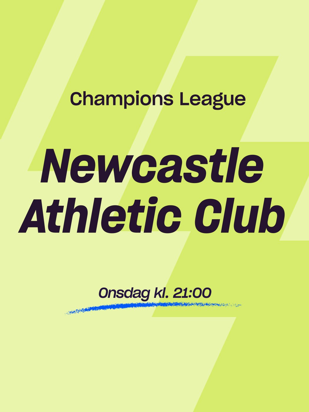 Champions LEague, Newcastle - Atletic Club Bilbao, onsdag kl 21:00. spill her