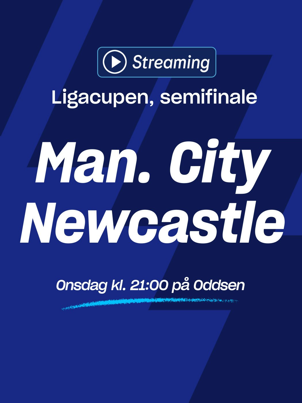 Ligacupen, semifinale. Manchester City - Newcastle. Onsdag kl. 21:00 på oddsen. spill på kampen her