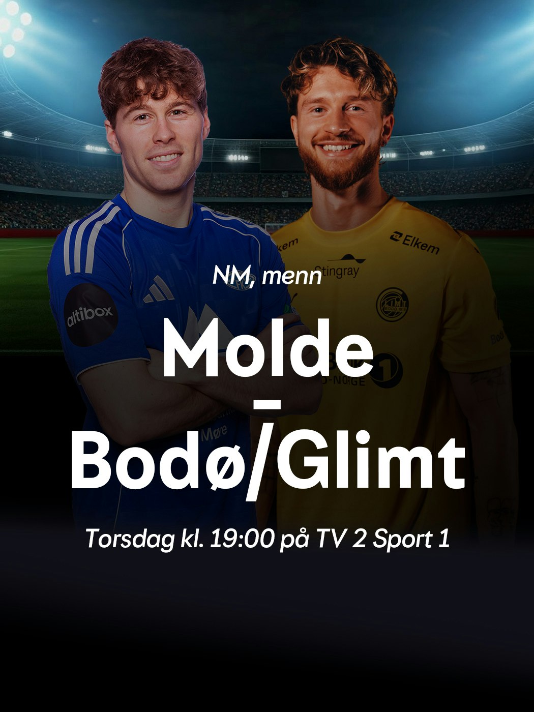 Nm, menn, Molde - Bodø/Glimt, torsdag kl. 19:00 på tv 2 sport 1