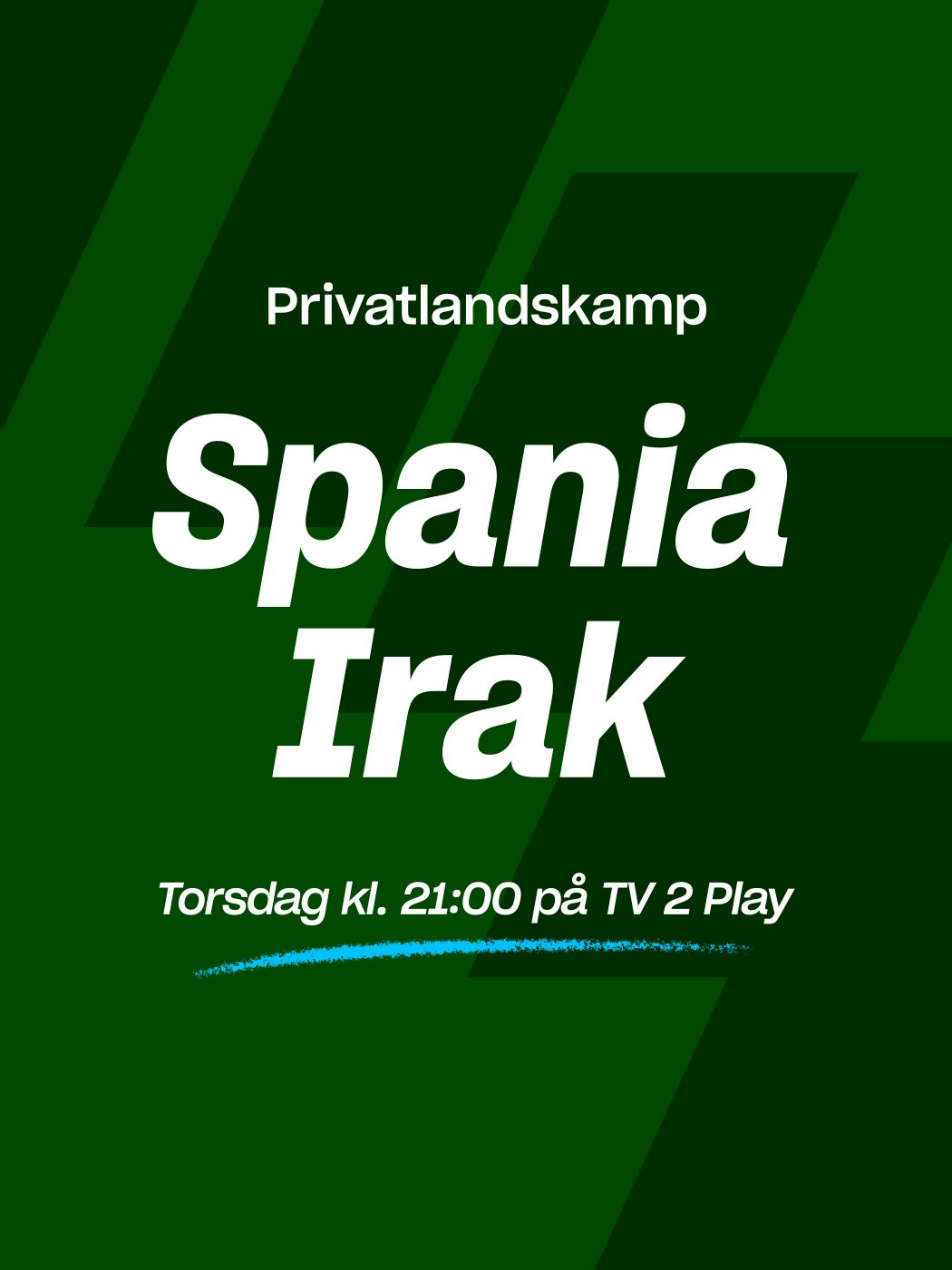 Privatlandskamp Spania - Irak. Torsdag kl. 21:00 på TV2 Play. Se: n-t.no/vinnersjanser - Hjelpelinjen.no. Spill her