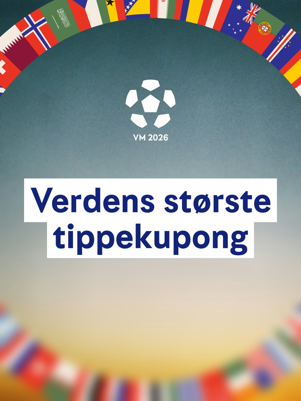 Det er rekordmange kamper i årets VM. Disse kampene utgjør «Verdens største tippekupong». En kupong bestående av 72 kamper. Hvor mange klarer du å treffe på? Hjelpelinjen.no. Les mer
