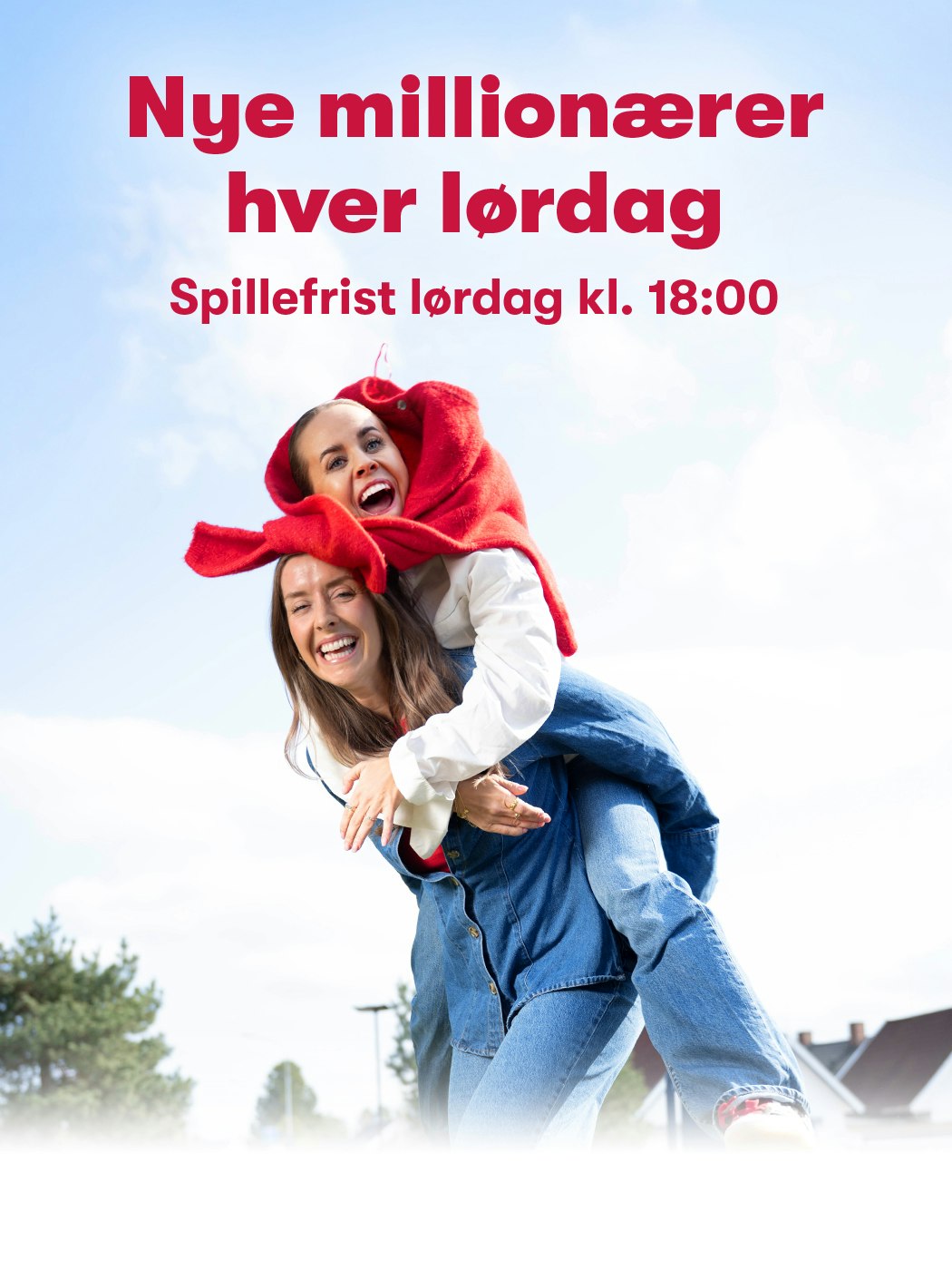 Lotto: Nye millionærer hver lørdag. Spillefrist lørdag kl. 18:00. Spill her. Vinnersjanse 1. premie er 1: 5,4 mill. pr rekke. Aldersgrense 18+. Hjelpelinjen.no