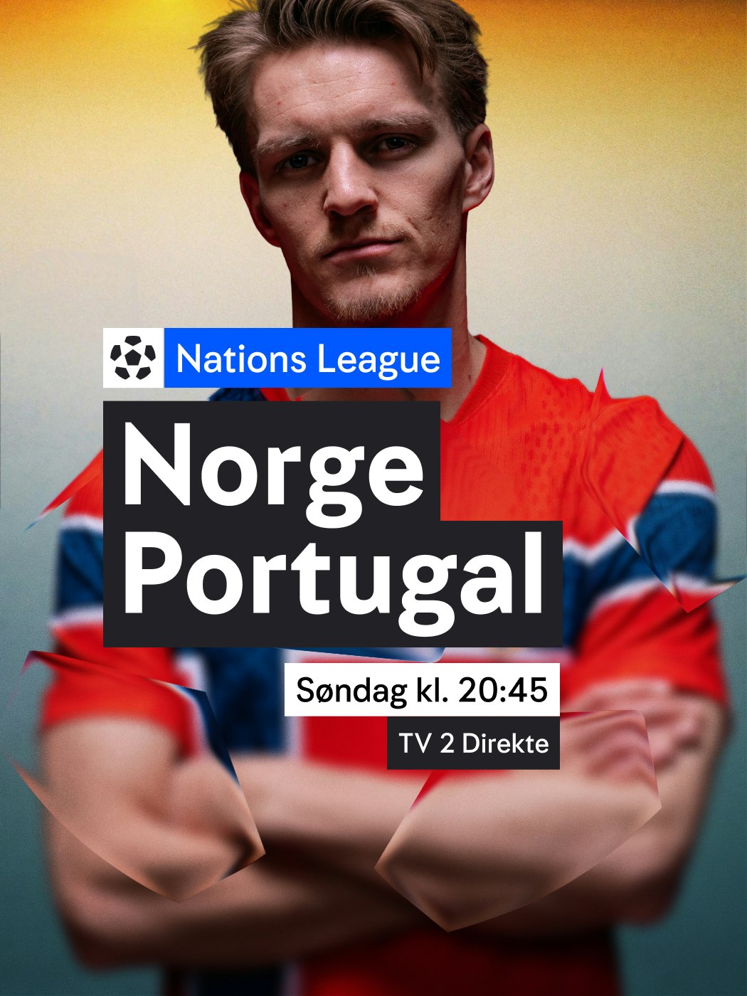 Nations League. Norge - Portugal. Søndag klokken 20:45. Se: n-t.no/vinnersjanser - Hjelpelinjen.no. Spill her