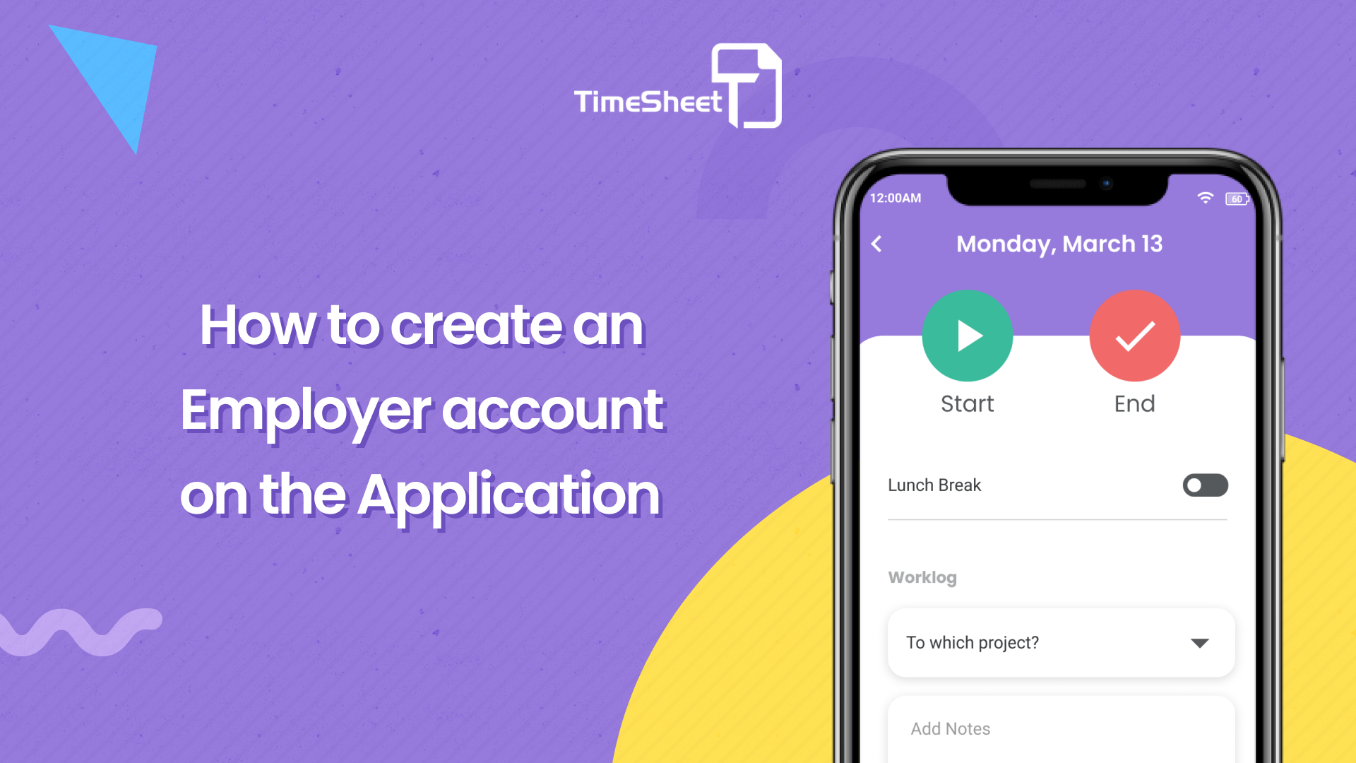 How to create an Employer account - Application