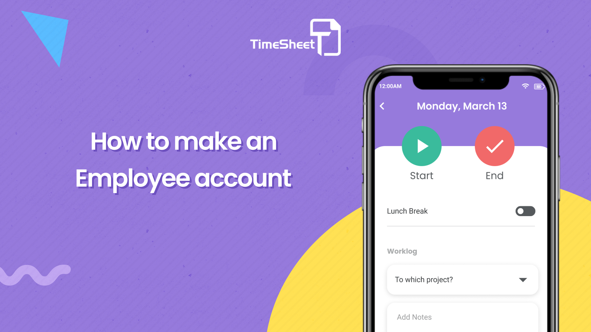 How to make an Employee account