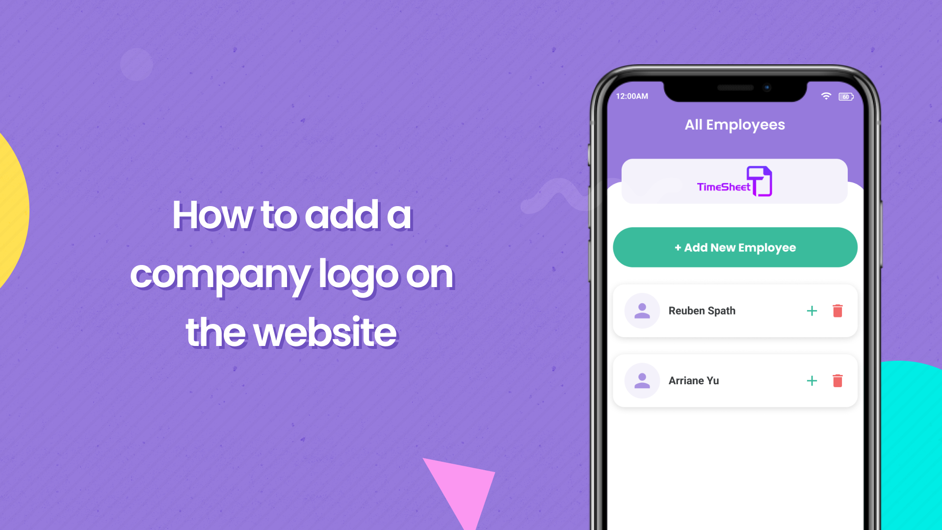 How to add a company logo - Website