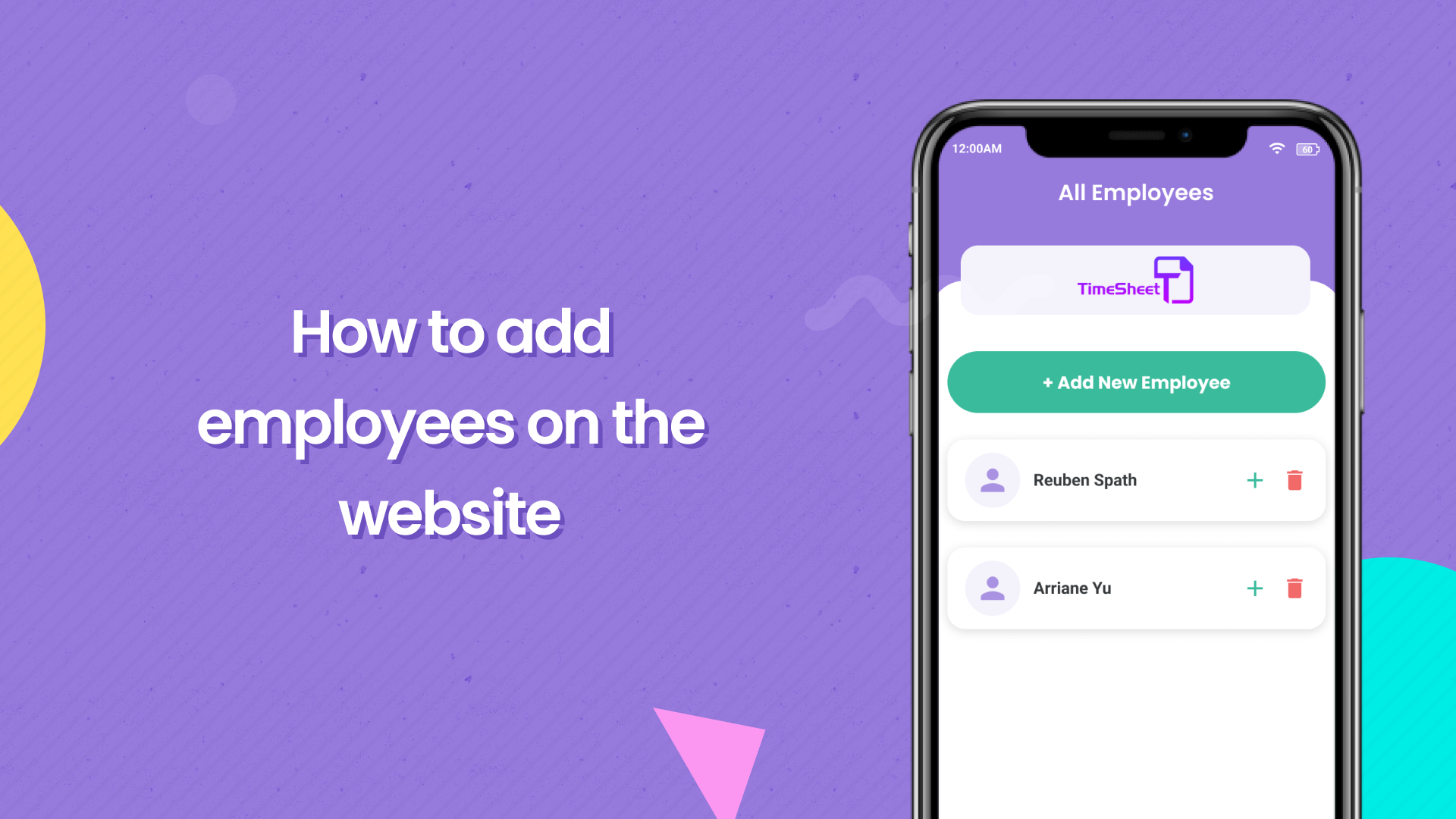 How to add employees - Website