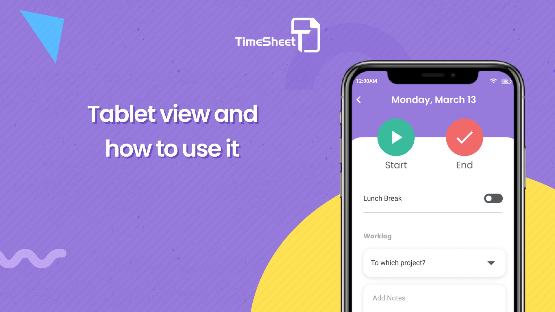Tablet view and how to use it
