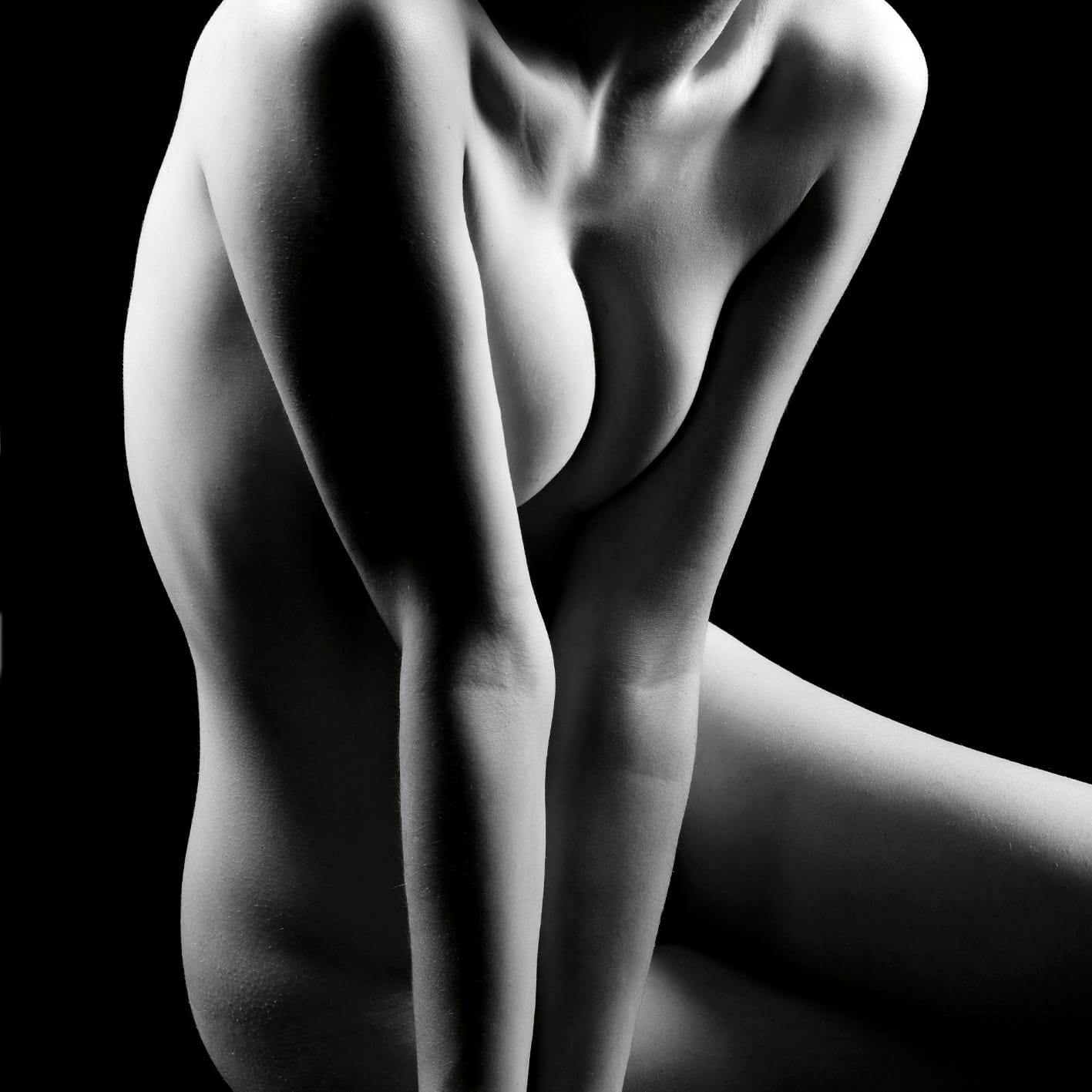 Artistic image of a woman's breasts