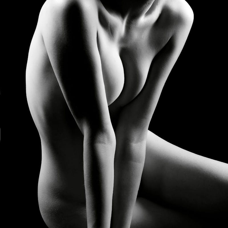 Artistic image of a woman's breasts
