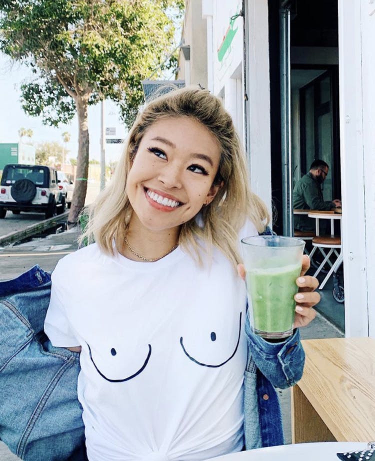 Woman holding a drink