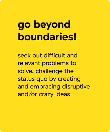 Go Beyond Boundaries - core value card - Back