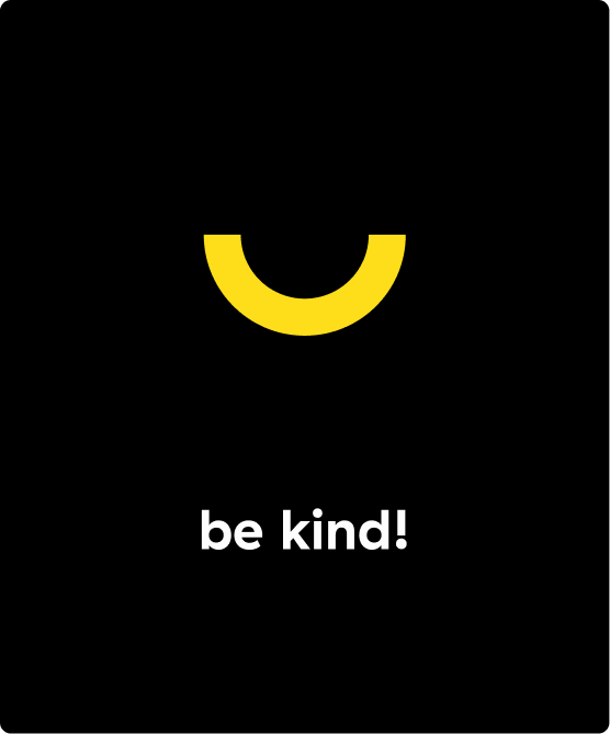 Be kind - core value card - Front