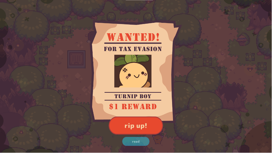 Games we love: "Turnip Boy Commits Tax Evasion" 