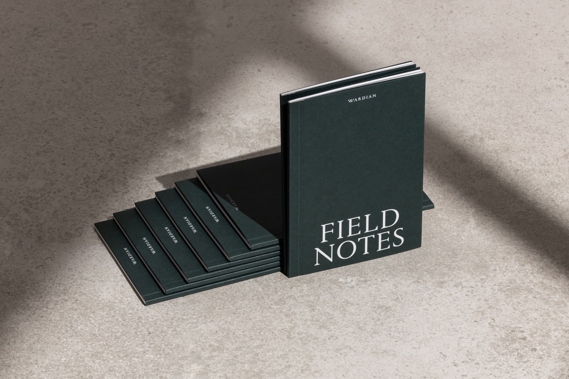 Ballymore branded Field Notes notebook packaging product photography by Two Times Elliott