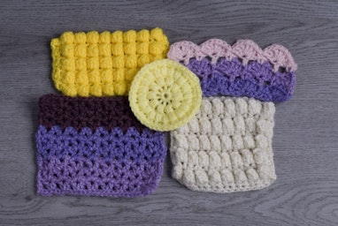 various crochet stitches