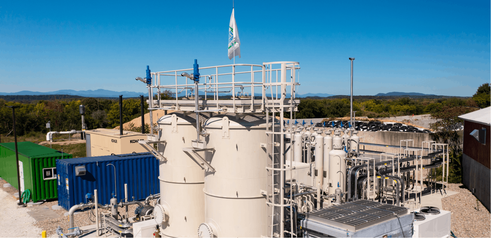 Anaerobic digester generating renewable natural gas, a form of renewable energy