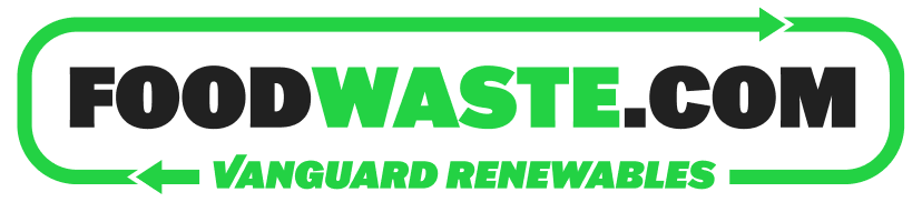 Logo for FoodWaste.com, a Vanguard Renewables brand