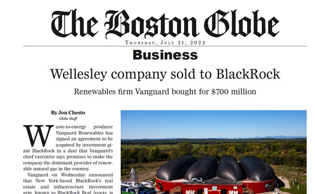 Wellesley Company Sold to BlackRock