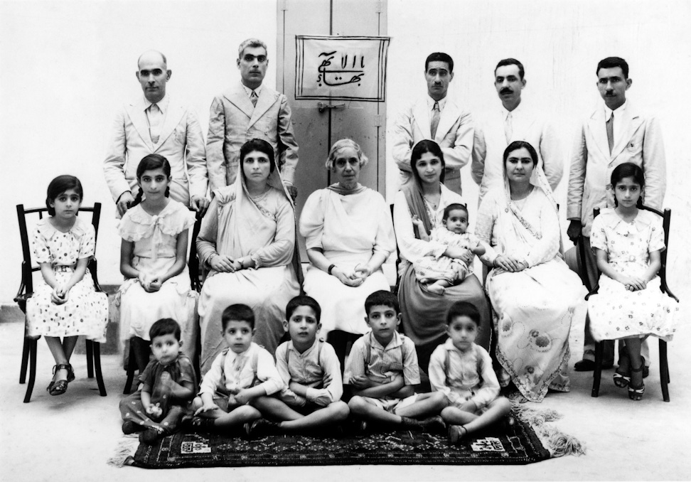 Hand of the Cause Martha Root with a group of Bahá’ís in Karachi, Pakistan, July 1938