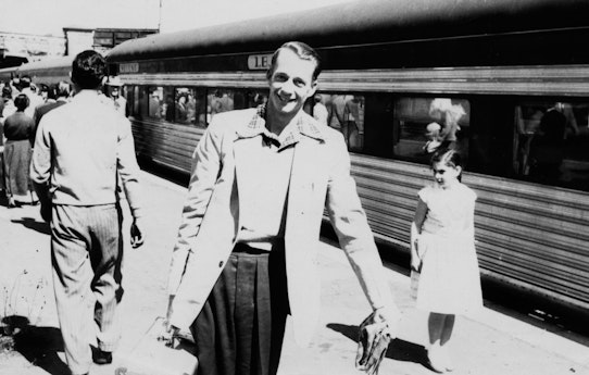 Rodney Hancock, on a trip to Australia from Papua New Guinea, 1956