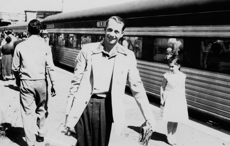 Rodney Hancock, on a trip to Australia from Papua New Guinea, 1956