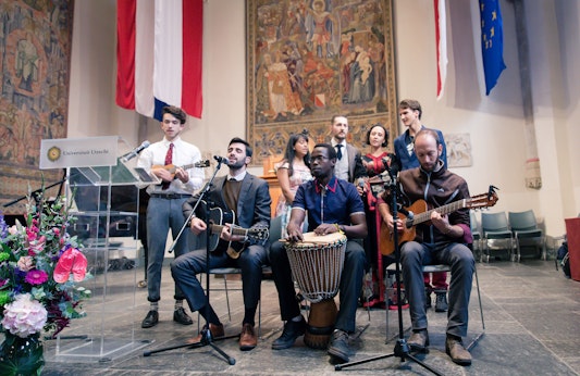 A celebration of the bicentenary of the birth of Bahá’u’lláh in Utrecht, the Netherlands, in October 2017 included musical performances, prayers, and a screening of the film Light to the World.