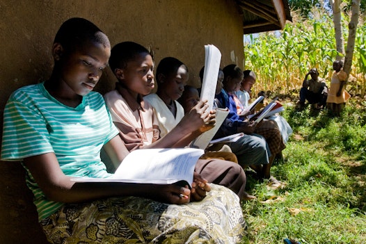 A group studying the spiritual empowerment of junior youth in Triki West, Kenya
