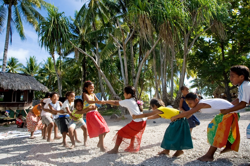 A children’s class in South Tarawa, Kiribati